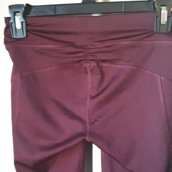💫💫💫MAROON & BLACK MARLED YOGA WORKOUT ACTIVEWEAR LEGGINGS S - Picture 5 of 6